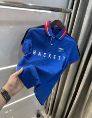 Hacket Blue Logo Work Premium polo T-Shirt