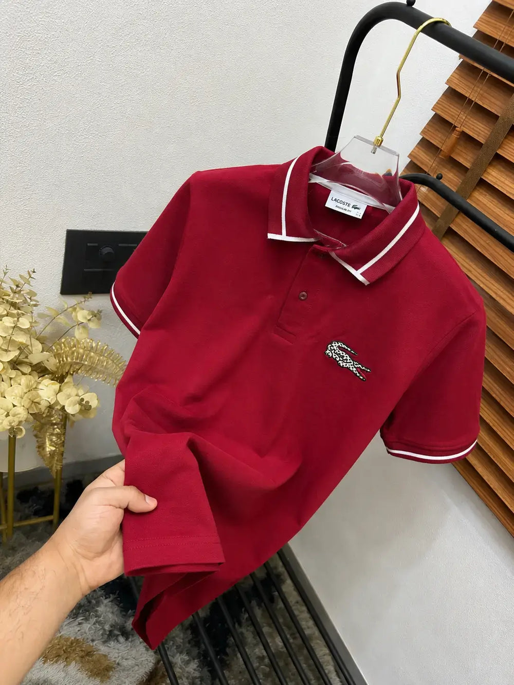 Lacost_e Printed Premium Polo T-shirt (DN 509)