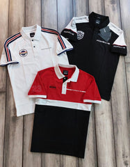 Hugo Bos s X Porsche Black Logo Work Premium Polo T-shirt