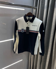 Hugo Boss Cream Logo Work Premium Full Sleeve Polo T-Shirt