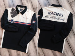 Hugo Boss Cream Logo Work Premium Full Sleeve Polo T-Shirt