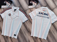 Hugo Bos s X Porsche White Logo Work Premium Polo T-shirt