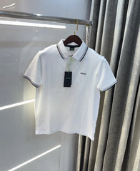 Hugo Bos s White Logo Work Premium Polo T-shirt