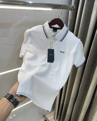 Hugo Bos s White Logo Work Premium Polo T-shirt