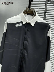 Balmai_n Very Premium Black White Designer Partywear Shirt (DN 608)