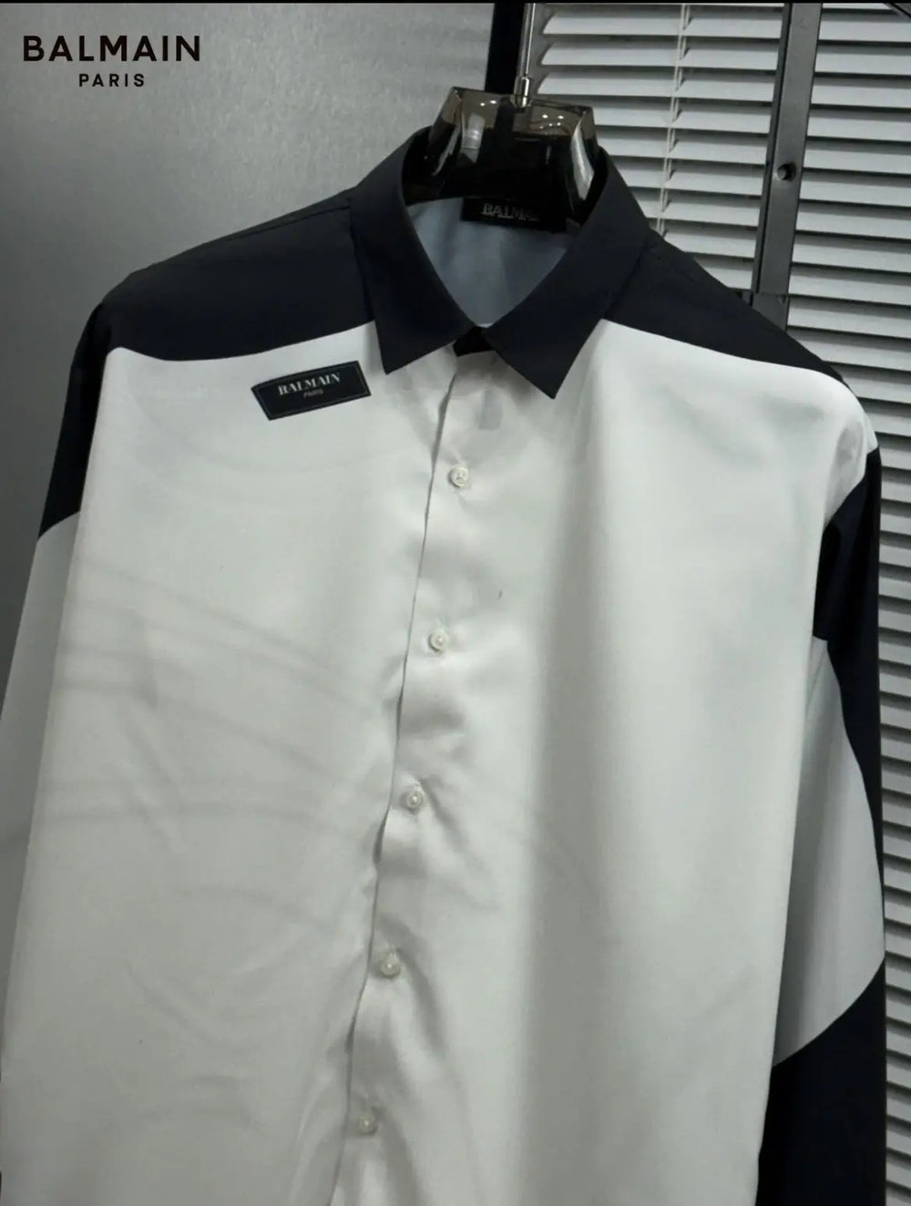 Balmai_n Very Premium Black White Designer Partywear Shirt (DN 608)