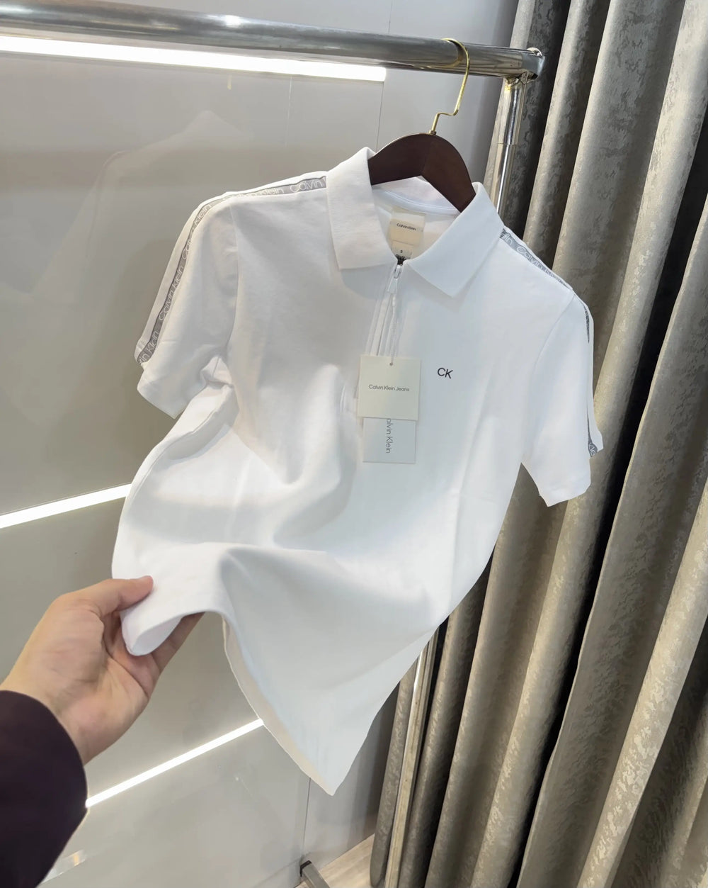Calvin Klein White Premium Polo T-Shirt