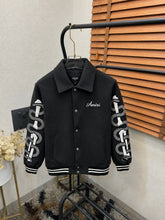 Amir_i Sleeve Snake Embroidered Patch Exclusive Wool Fabric Jacket Grey (DN 615)