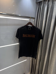 Balmai n Paris Black B Logo Work Imported T-Shirt