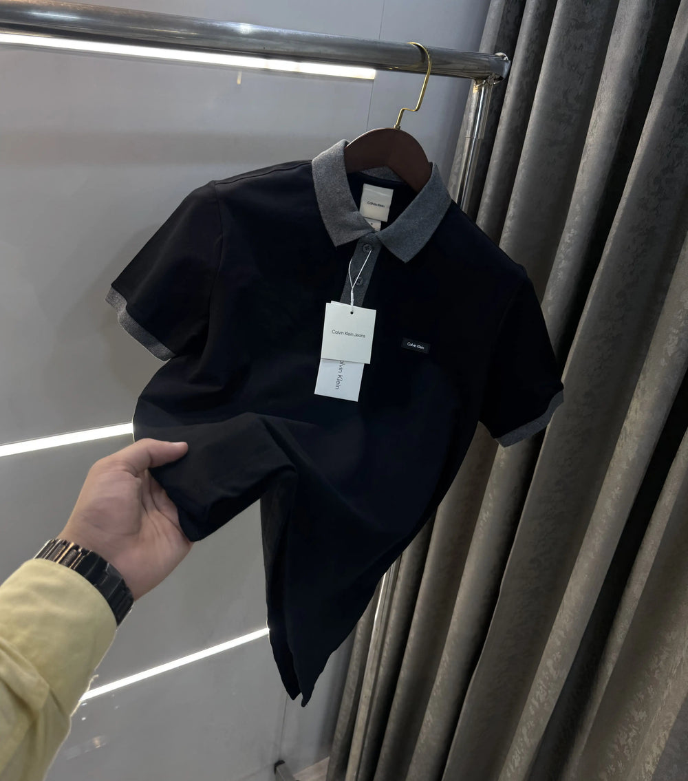Calvin Klein Black Premium Polo T-Shirt