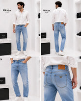 Prad a Milano Sky Blue Shade Imported Denim