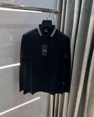 Hugo bos s Black Logo Work Premium Full Sleeve Polo T-Shirt