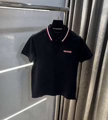 Tomm y Hilfiger Black Embroidery Logo Premium Polo T-Shirt