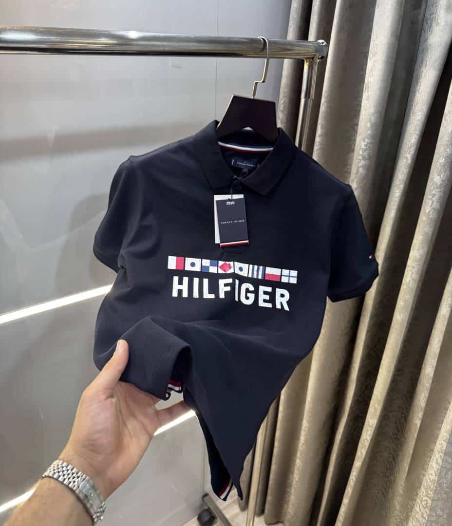 Tomm y Hilfiger Navy Blue Logo Work Premium Polo T-Shirt