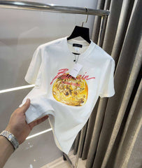 Balmai n Paris White Logo Print Imported Oversized T-Shirt