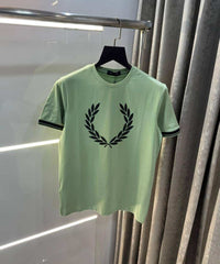 Fredperry Green Logo Print Imported T-Shirt