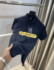 Hacke t Navy Blue Premium Classic Polo T-Shirt 002