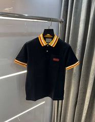 Gucc i Black Collar Look Imported Polo T-Shirt