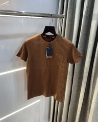 Tomm y Hilfiger Dark Brown Knitted Classic T-Shirt
