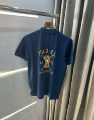 Ralph Laure n Petrol Blue Logo Print Premium Polo T-Shirt