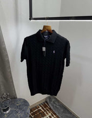 Ralph Laure n Black Knitted Polo T-Shirt