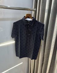 Arman i Exchang e Navy Blue Printed Premium Polo T-Shirt