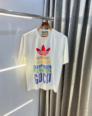 Gucc i White Logo Print Imported Oversized T-Shirt With Premium Box Packing
