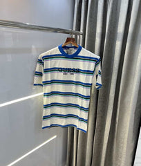Guess Printed White Blue Imported Oversized T-Shirt