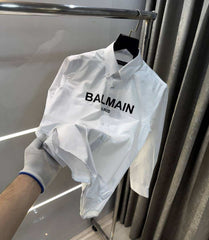 Balmai n Paris White Logo Print Exclusive Shirt