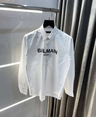 Balmai n Paris White Logo Print Exclusive Shirt