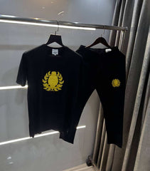 Burberr y Black Embroidery Work Imported Tracksuit With