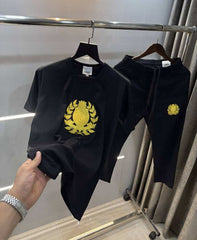 Burberr y Black Embroidery Work Imported Tracksuit With