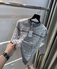 Christian Dio r Grey Knitted Imported Pull Over