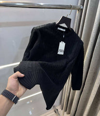 Zar a Black Knitted Premium Pull Over