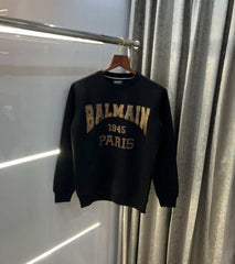 Balmai n Paris Black Logo Print Premium Sweatshirt