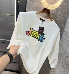 Loui s Vuitton White Logo Print Imported Sweatshirt