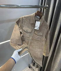 Zar a Beige Premium Classic Bomber Jacket