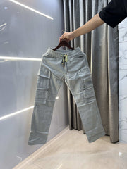Essentia l Light Grey Imported Baggy Cargo