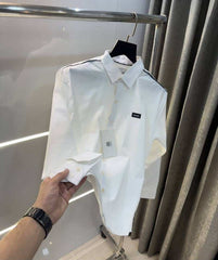 Calvi n Klein White Shoulder Look Premium Classic Shirt