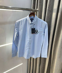 Tomm y Hilfigar Sky Blue Embroidery Work Classic Shirt