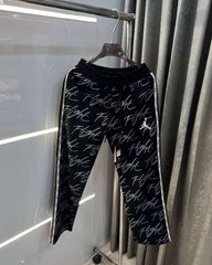 Air jorda n Black Embroidery Logo Imported Trackpant