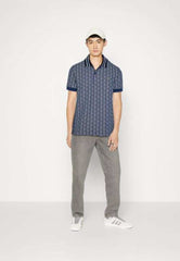 Lacost e Navy Blue Embroidery Logo Premium Polo T-Shirt
