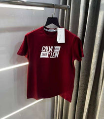 Calvin klei n Wine Logo Print Premium T-Shirt