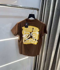 @!r JoRdAn Brown Back Embroidery Imported T-Shirt