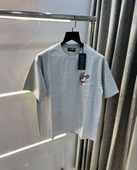 Bluorn g Grey Eagle Embo..ssed Print Imported Oversized T-Shirt