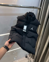 Air  Jordan Black Imported Sleeveless puffer Jacket