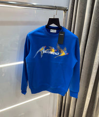 Bluorng Blue EmbO-sSed Logo Premium Sweatshirt