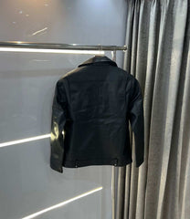Zar a Black Cross Zip King Khan Edition Leather Jacket