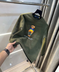 Ralph  Lauren Olive Teddy Edition Imported Sweatshirt