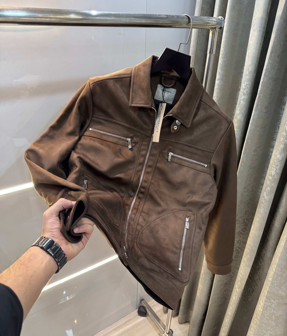 Essential fe4R. Of g-oD.. Dark Brown Imported Bomber Jacket
